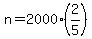 n=2000%2A%282%2F5%29
