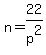 n=22%2Fp%5E2