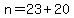 n=23%2B20