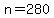 n=280