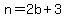 n=2b%2B3