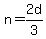 n=2d%2F3