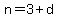 n=3%2Bd
