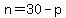 n=30-p