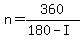 n=360%2F%28180-I%29