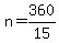 n=360%2F15
