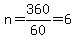n=360%2F60=6