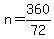 n=360%2F72
