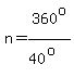 n=360%5Eo%2F%2840%5Eo%29