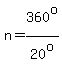 n=360%5Eo%2F20%5Eo