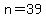 n=39