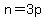 n=3p