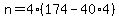 n=4%28174-40%2A4%29