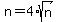 n=4%2Asqrt%28n%29
