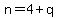 n=4%2Bq