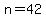 n=42