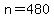 n=480