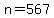 n=567