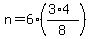n=6%28%283%2A4%29%2F8%29