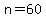 n=60