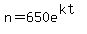 n=650e%5E%28kt%29