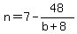 n=7-48%2F%28b%2B8%29