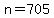 n=705