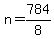 n=784%2F8