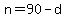 n=90-d