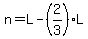 n=L-%282%2F3%29L