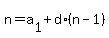 n=a%5B1%5D%2Bd%2A%28n-1%29