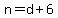 n=d%2B6