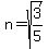 n=sqrt%283%2F5%29