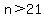 n%3E21