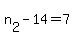 n%5B2%5D-14=7