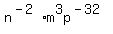 n%5E%28-2%29m%5E3p%5E%28-32%29