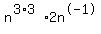 n%5E%283%2A3%29%2A2n%5E-1