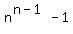 n%5E%28n-1%29-1