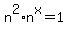 n%5E2%2An%5Ex+=+1