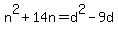n%5E2%2B14n=d%5E2-9d