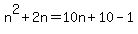 n%5E2%2B2n=10n%2B10-1