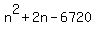 n%5E2%2B2n-6720