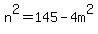 n%5E2=145-4m%5E2