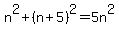 n%5E2+%2B+%28n%2B5%29%5E2+=+5n%5E2