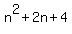 n%5E2+%2B+2n+%2B+4
