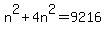 n%5E2+%2B+4n%5E2+=+9216