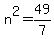 n%5E2+=+49%2F7