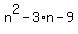 n%5E2+-+3%2An+-9