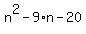 n%5E2+-+9%2An+-+20