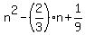 n%5E2-%282%2F3%29n+%2B+1%2F9